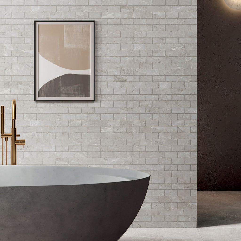 Early Grey Tumbled Edge Mosaic