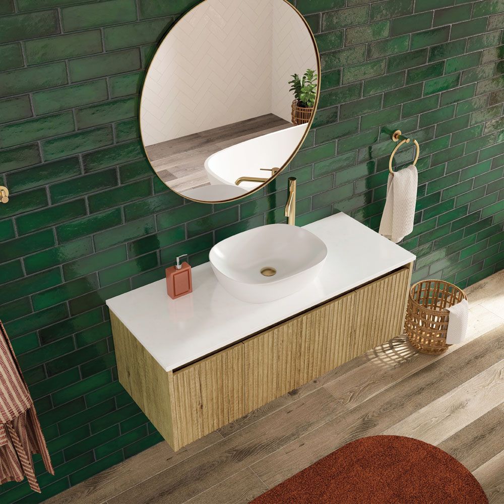 Alina Scandi Oak with Crystal Pure top + Koko Basin