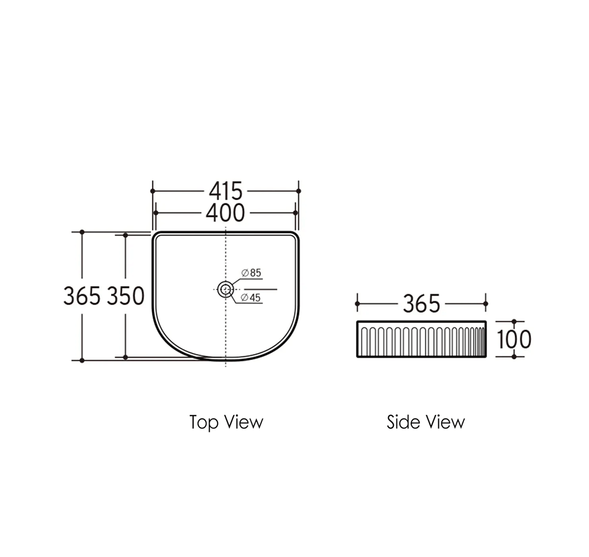 Archie Fluted Basin Specifications