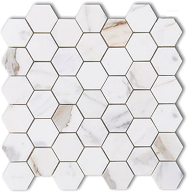 Calacatta Gold Hexagon Mosaics