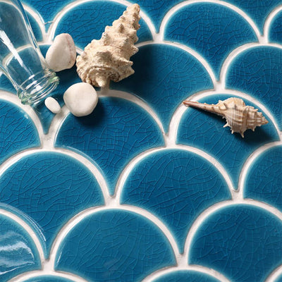 Fish Scale Mosaics blue
