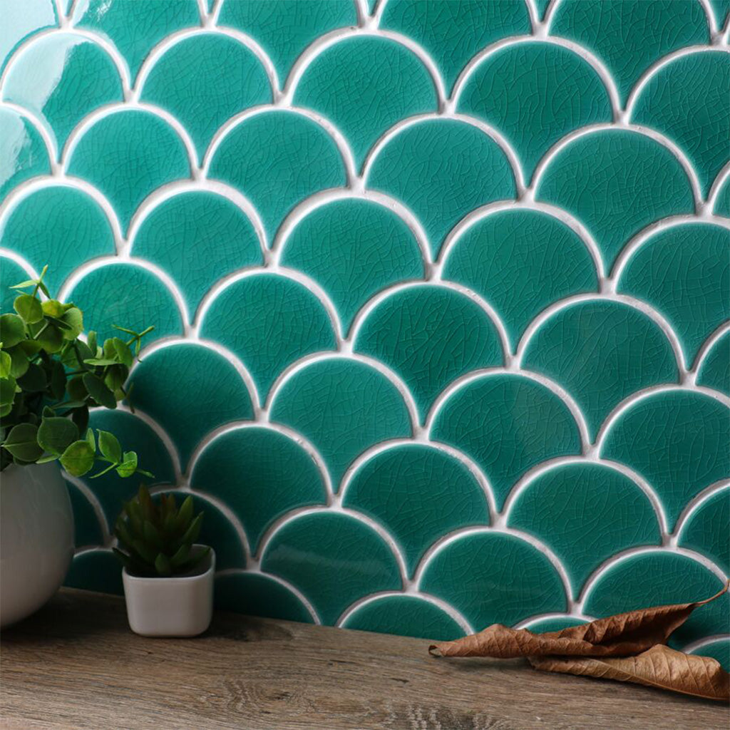Fish Scale Mosaics green