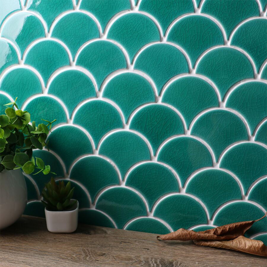 Fish Scale Mosaics green